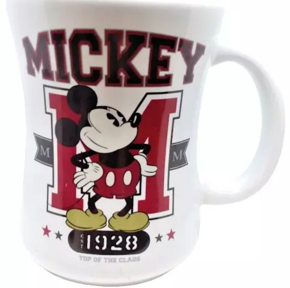 Disney Store Mickey Mouse Mug 1928 University Top of Class White Coffee Tea Cup
